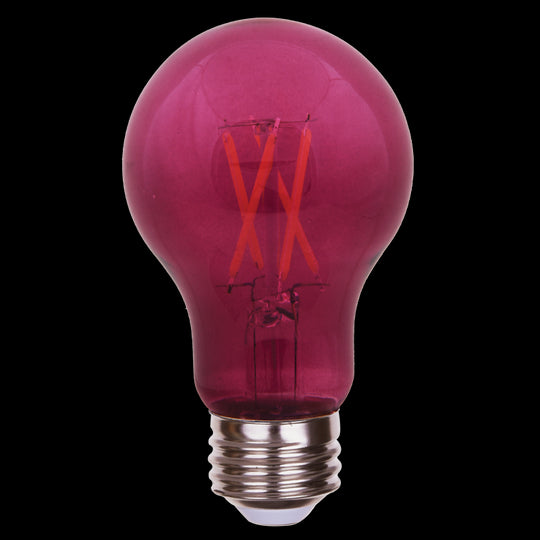 Luxrite LED Filament A19 Light Bulb, E26 Medium Base, 4.5W, Purple Transparent Bulb Finish, Pack of 8 (LR21721)