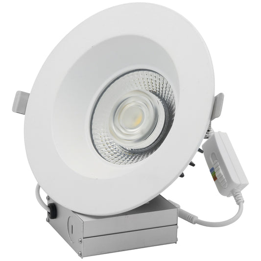 6" Regressed Downlight 120V 27K-50K Dimmable ES CEC Round White Trim