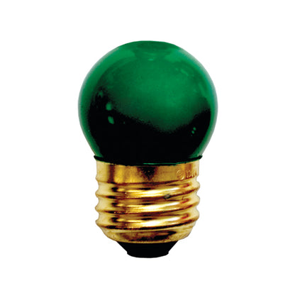 Bulbrite 7.5S11G 7.5W Dimmable S11 Night Light Replacement Bulb, Medium Base, Green