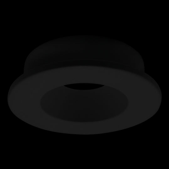 Luxrite 1" Regressed Interchangeable Canless Spotlight Round Black Trim, Pack of 5 (LR23461)