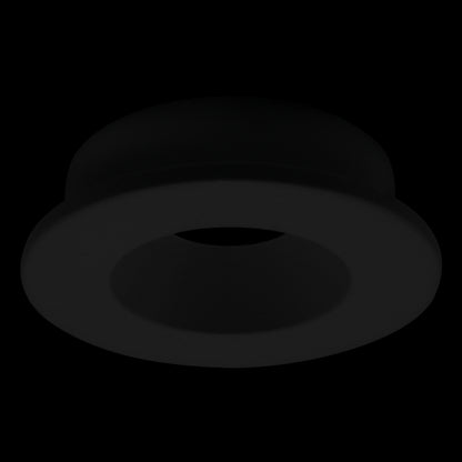 Luxrite 1" Regressed Interchangeable Canless Spotlight Round Black Trim, Pack of 5 (LR23461)