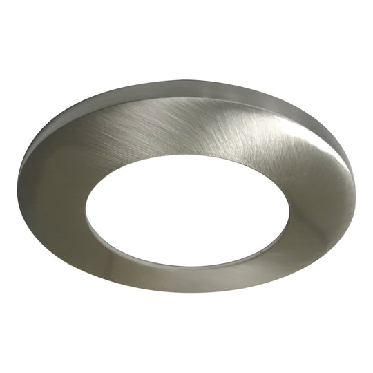 Luxrite 2" Regressed Interchangeable Canless Spotlight Round Trim Nickel Finish, Pack of 5 (LR23435)