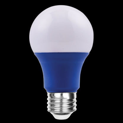 Luxrite LED A19 Colored Light Bulb, E26 - Medium Base, 8W, Blue Finish, Non-Dimmable, Shatter Proof, Pack of 15 (LR21491)