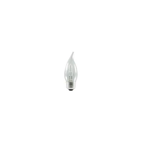 Bulbrite 43CA10/EFC/ECO 43 Watt ECO Halogen CA10 Flame Tip Chandelier Bulb, Medium Base, Clear, 60 Watt Equivalent, 2-Pack