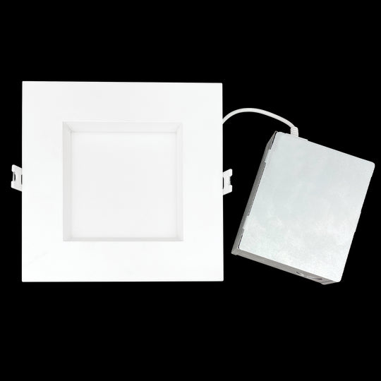 Luxrite LED 6" Square Regressed High Output Mini Panel, 18W, 1800 Lumens, Color Selectable - 2700K/3000K/3500K/4000K/5000K, 80 CRI, Dimmable (LR22644)