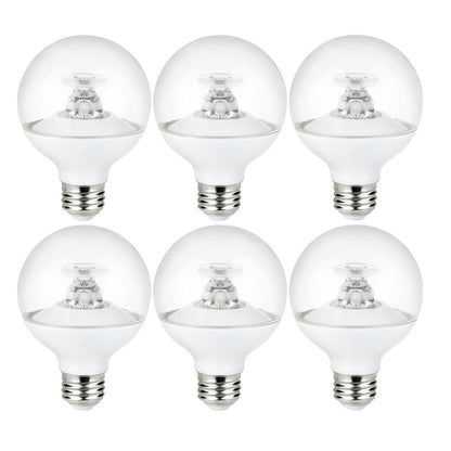 Sunlite G25/LED/7W/D/CL/ES/27K LED G25 Globe 7W (60W Relacement) Clear Light Bulb Medium (E26) Base, 2700K Warm White Light