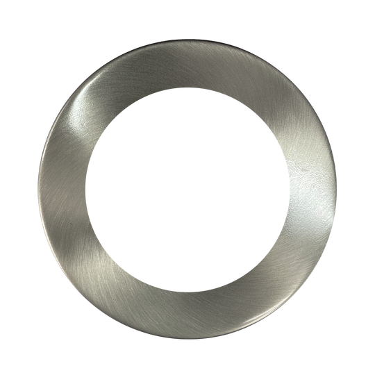 Luxrite 6" Mini Panel Round Smooth Brushed Nickel Trim For Canless Wafer Spotlight, Pack of 7 (LR23777)