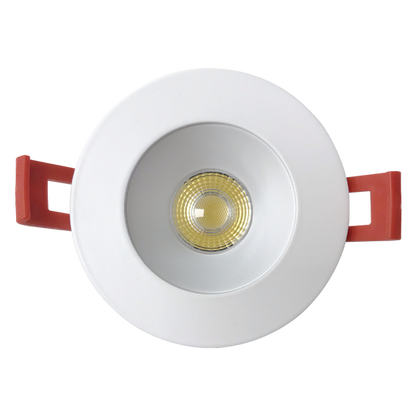 Luxrite 2" Regressed Interchangeable Canless Spotlight Round Trim White Finish (LR23434)