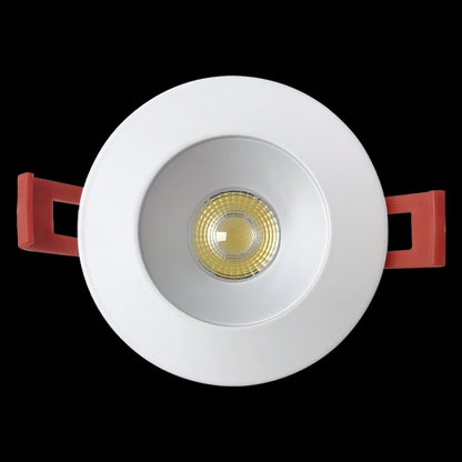 Luxrite 2" Regressed Interchangeable Canless Spotlight Round Trim White Finish, Pack of 5 (LR23434)