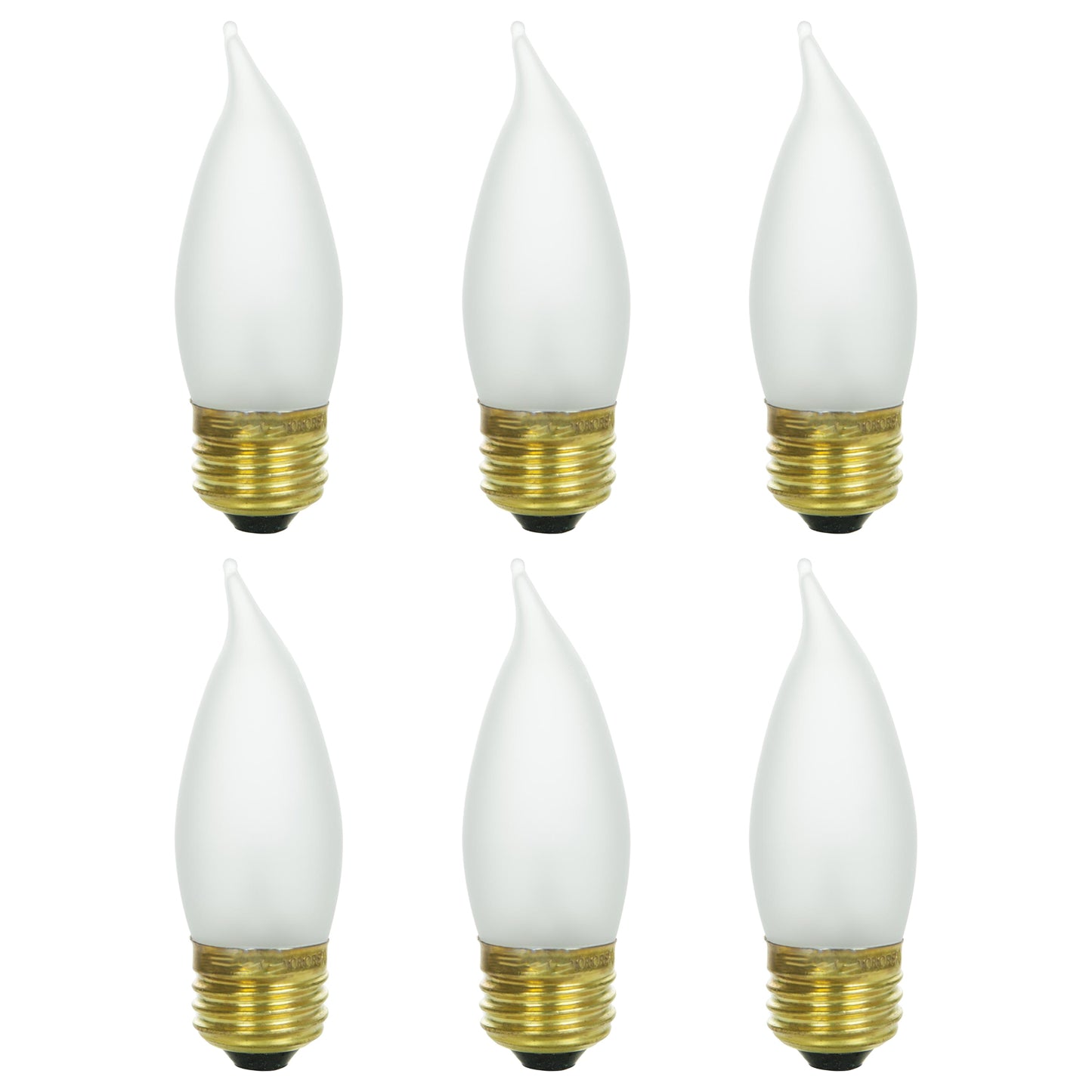 Sunlite 60EFF/32/3 60 Watt Flame Lamp Medium (E26) Base