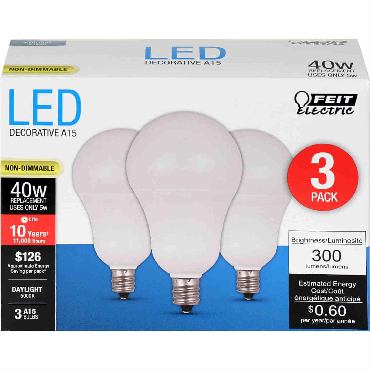 300 Lumen 5000K Non-Dimmable LED