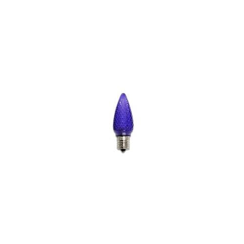 Bulbrite LED/C9PU-25PK 0.35 Watt LED C9 Christmas Light Replacement Bulbs, Candelabra Base, Purple, 25-Pack