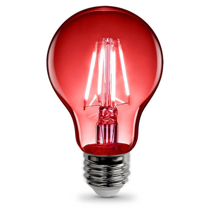 A19 Clear Glass Red LED Bulb