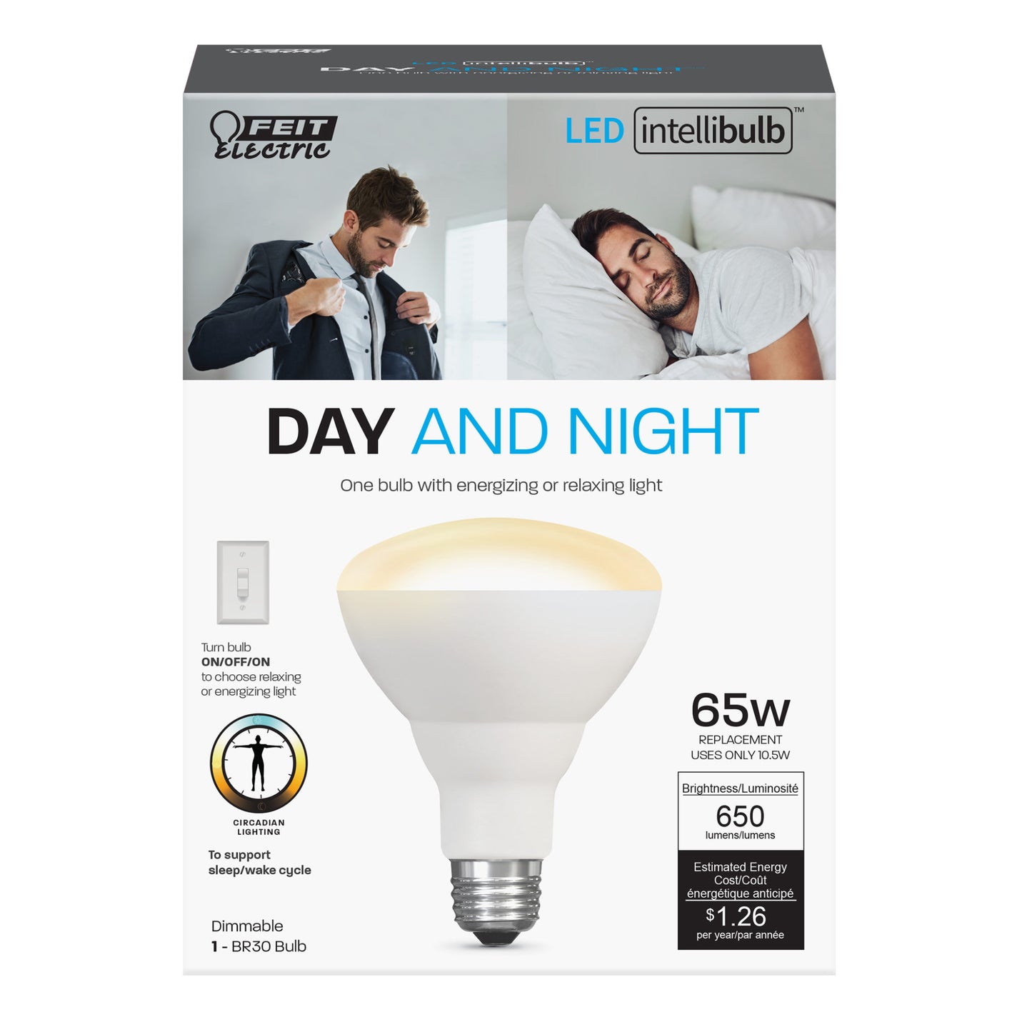 IntelliBulb Day and Night 650 Lumen 2700K and 5000K LED BR30