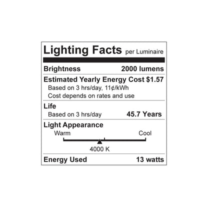 Luxrite Retrofit Tube LED13T8/40K/48/CL/UNV3 4000K Cool White