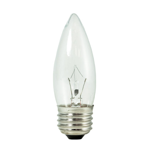 Bulbrite KR25ETC/32 25 Watt Dimmable Krypton Krystal Touch B10 Torpedo Chandelier Bulb, Medium Base, Clear, 10-Pack