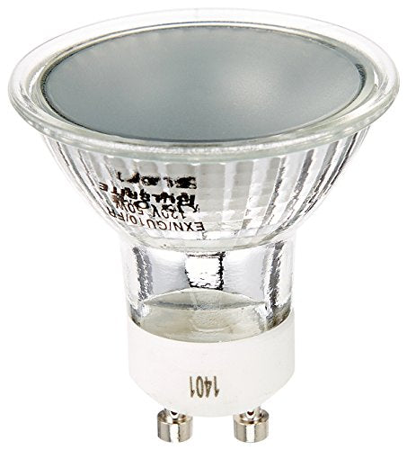 Bulbrite EXN/GU10/FR 50 Watt Dimmable Halogen Lensed MR16 Bulb, Twist and Lock GU10 Base, Frost