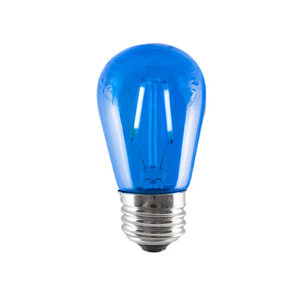 Bulbrite LED2S14/BLU/FIL 2-Watt LED S14 Sign Bulb, 10W Equivalent, Medium Base, Blue