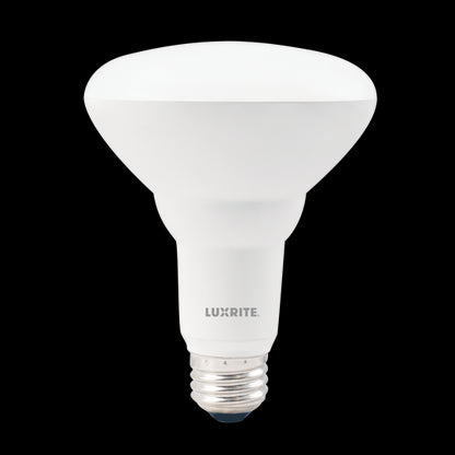 Luxrite LED BR30 Reflector Light Bulb, 8.5W, 650 Lumens, 3000K - Soft White, 80 CRI, Frosted White Finish, Dimmable, Pack of 7 (LR31871)