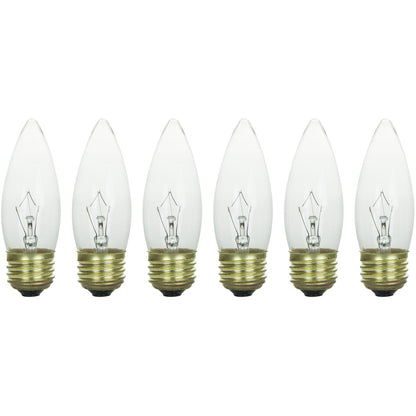 Sunlite 25 Watt Torpedo Tip Chandelier , Medium Base, Clear