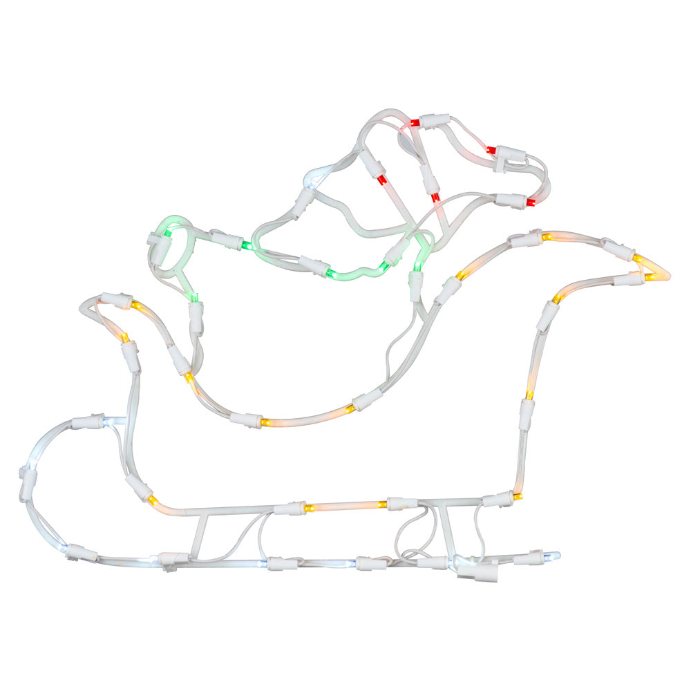 Vickerman 18 Santa Sleigh Wire Silhouette with 35 LED Lights.- 2 Pack