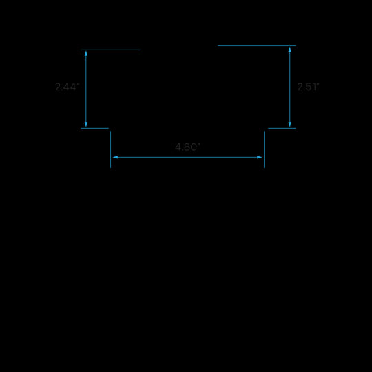 4" REGRESSED SQUARE 3CCT CANLESS SPOTLIGHT