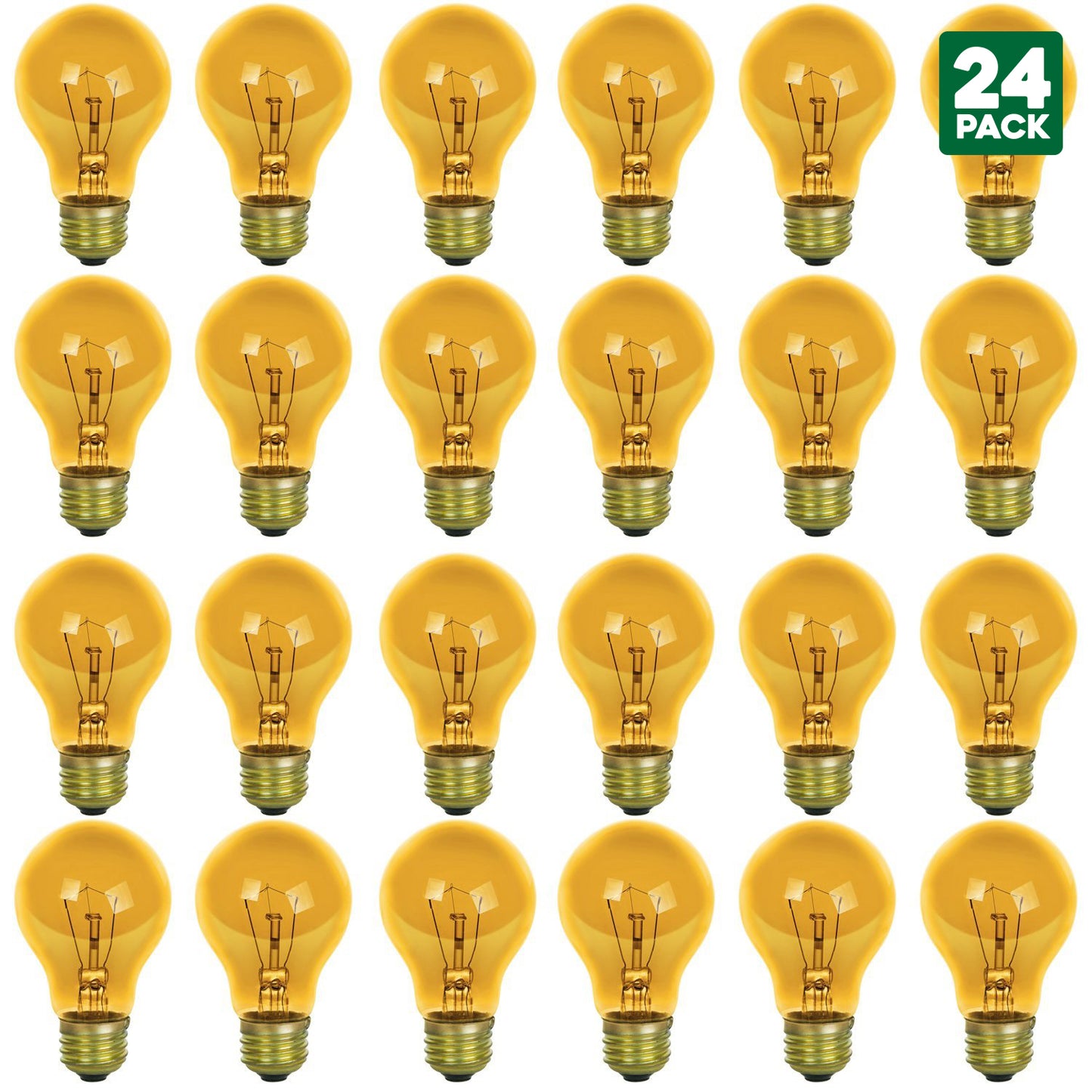 2 Pack of Sunlite 25 Watt A19 Colored, Medium Base Bulbs