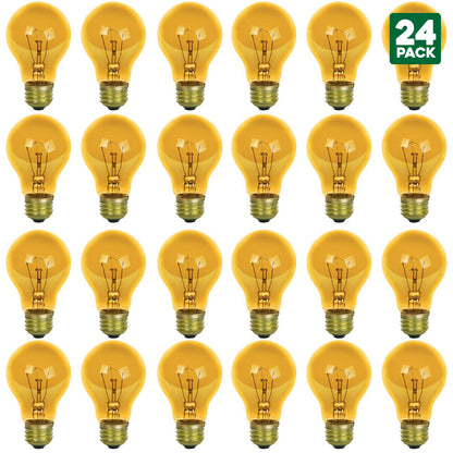 2 Pack of Sunlite 25 Watt A19 Colored, Medium Base Bulbs