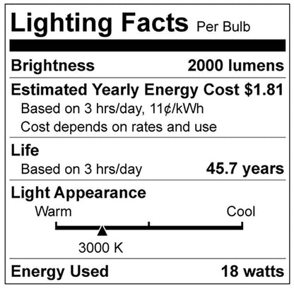 Luxrite LED T8 U6 U-Bend Universal 3 Way Tube Light, 18W, 2150 Lumens, 3000K - Soft White, 83 CRI, White Finish, Dimmable, Pack of 2 (LR23510)