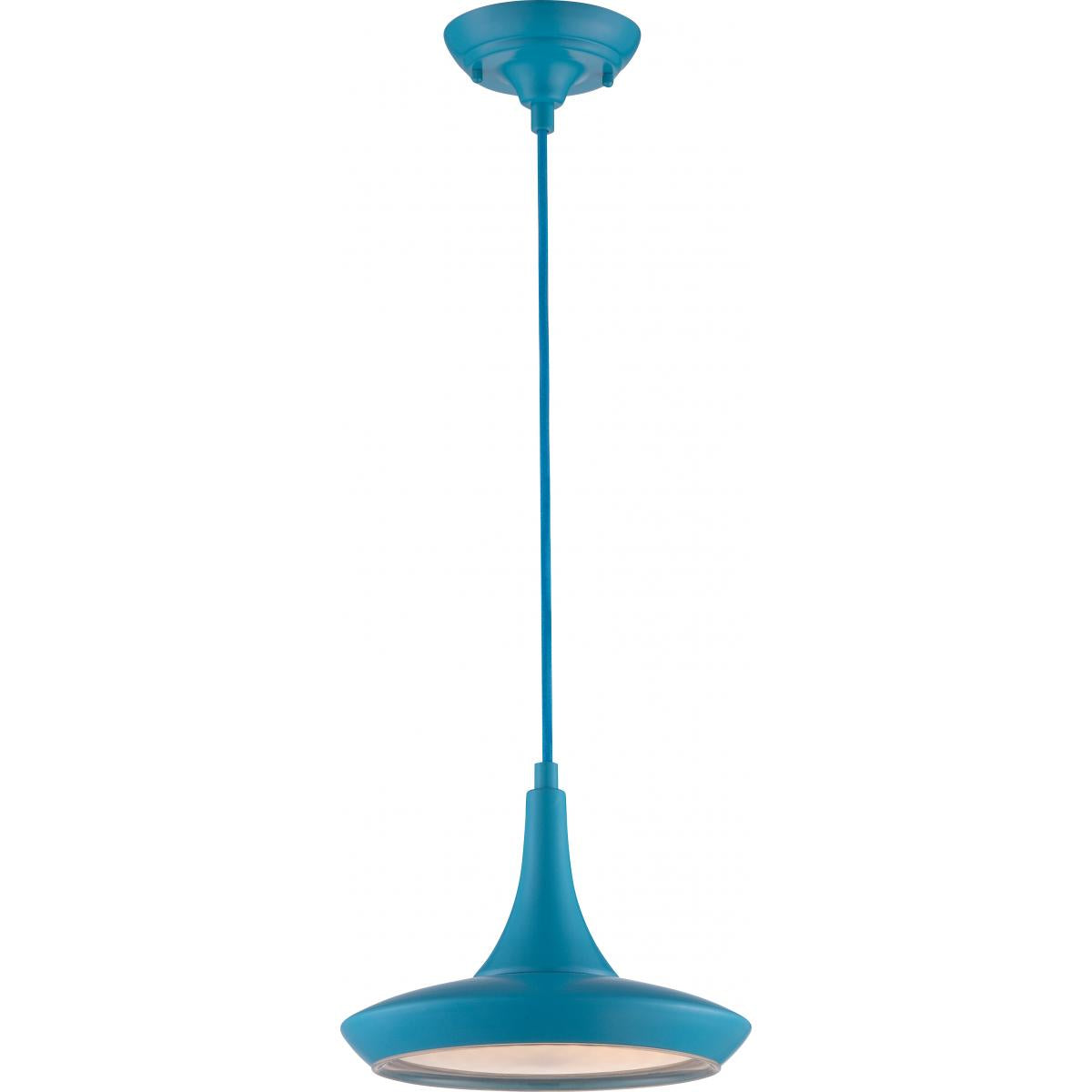 Fantom - LED Pendant with Rayon Cord - Blue Finish