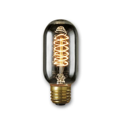 Bulbrite NOS40T14/SMK 40 Watt Nostalgic Edison T14 Bulb, Vintage Spiral Filament, Medium Base, Smoke Finish