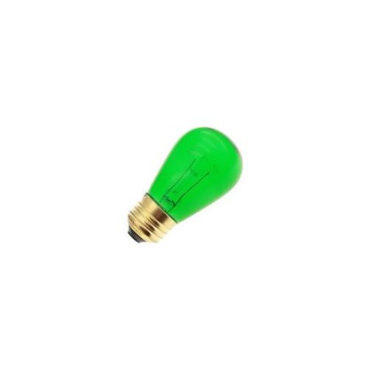 Bulbrite 11S14TG 11W Dimmable S14 String Light Replacement Bulb, Medium Base, Transparent Green