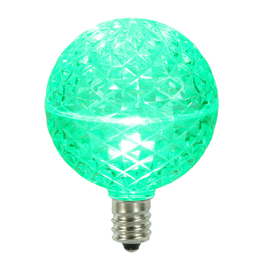 Vickerman G50 LED Green Replacement Bulb, E12/C7 Nickel Base .38W, 20 Pack