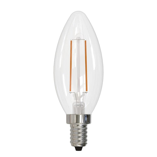 Bulbrite Pack of (8) 4 Watt Dimmable CLEAR Filament B11 Candelabra (E12) LED Bulb - 350 Lumens, 4000K, and 80 CRI