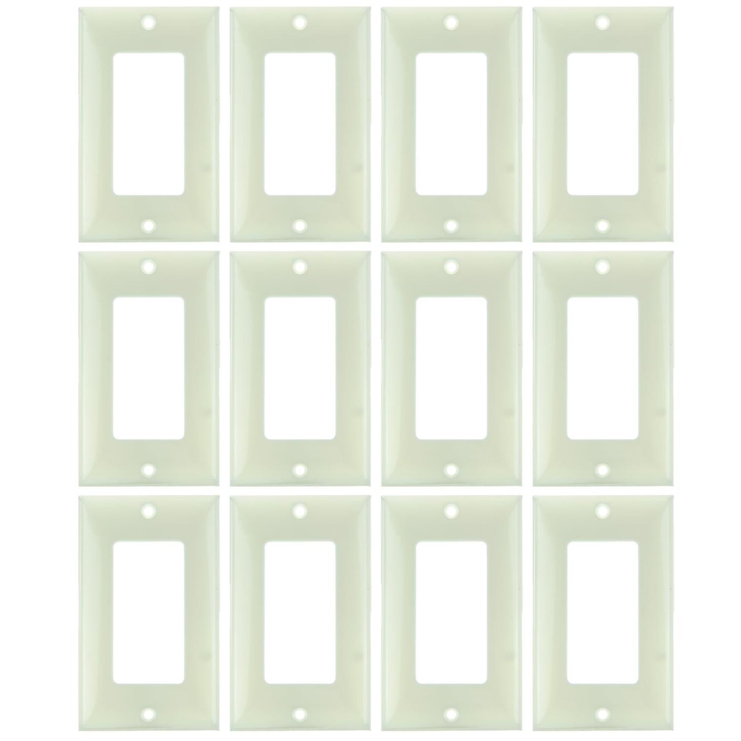 Sunlite E301/A 1 Gang Decorative Switch and Receptacle Plate, Almond