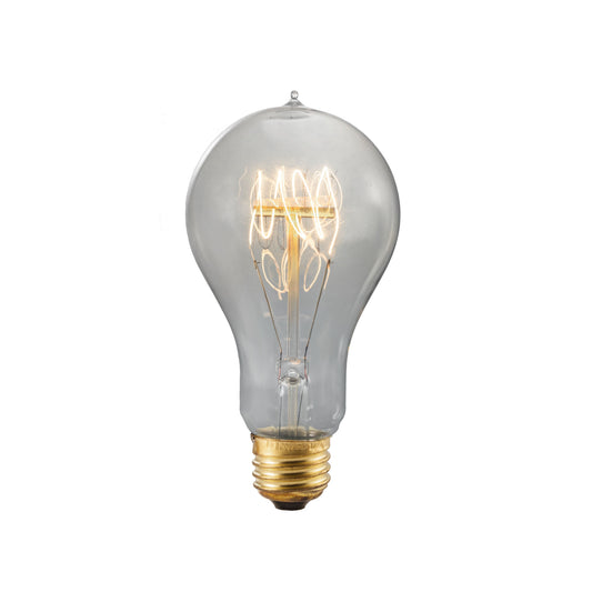 Bulbrite NOS40-VICTOR/SMK 40 Watt Nostalgic Edison A19 Bulb, Vintage Quad Loop Filament, Medium Base, Smoke Finish