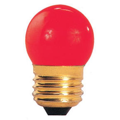 Bulbrite 7.5S11R 7.5W Dimmable S11 Night Light Replacement Bulb, Medium Base, Red