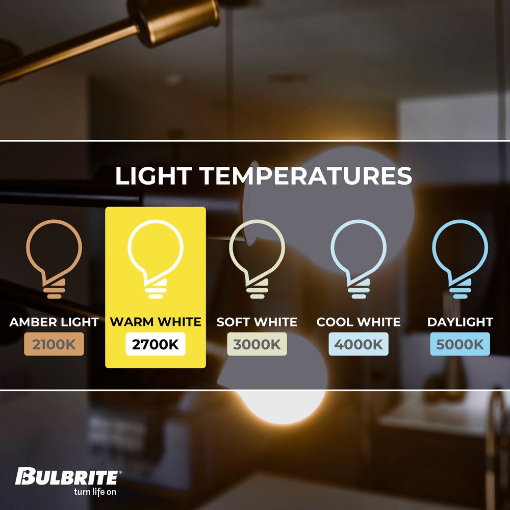 Bulbrite LED Filament Pack of (4) 7 Watt Dimmable A19 Light Bulbs with Milky Finish and Medium (E26) Base - 2700K (Warm White Light), 800 Lumens