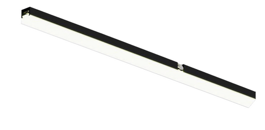 Rayhil Que, Seamless Linear Magnetic Head, 12W, 3500k, 24V, 110 Degree Beam, Black Finish