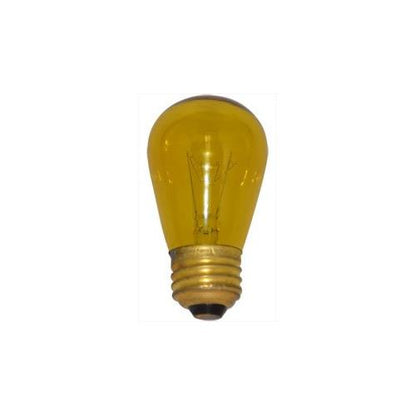 Bulbrite 11S14TY 11W Dimmable S14 String Light Replacement Bulb, Medium Base, Transparent Yellow