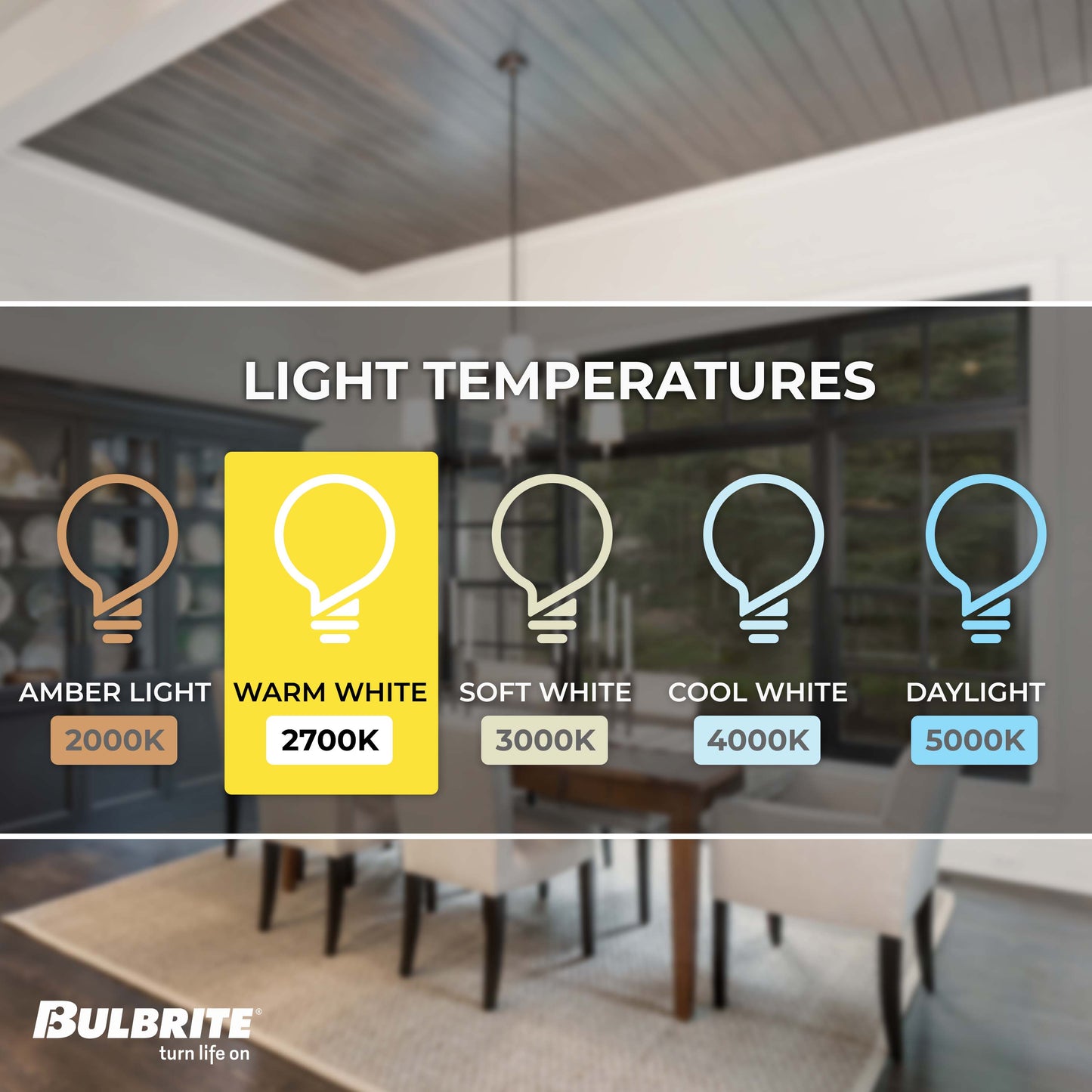 Bulbrite LED Filament Pack of (4) 4.5 Watt Dimmable T8 Light Bulb with Clear Glass Finish and Candelabra (E12) Base - 2700K (Warm White Light), 450 Lumens