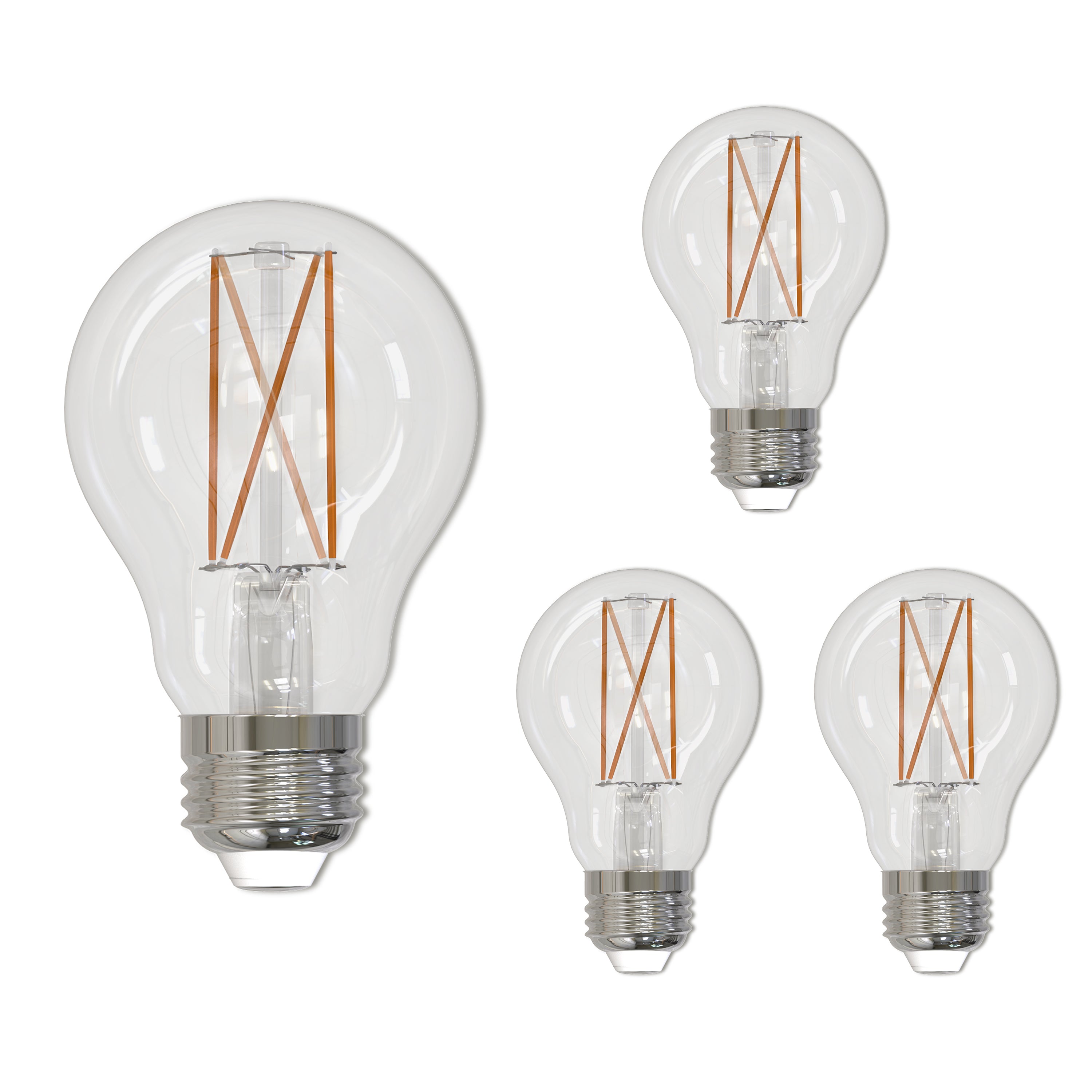 BULBRITE 9W LED A19 2700K FILAMENT CLEAR E26 DIMMING-4PK