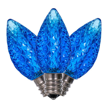 Vickerman C7 LED Blue Faceted Replacement Bulb, - 50 Pack