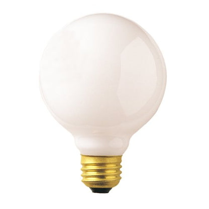 Bulbrite 40G25WH2-8PK 40 Watt Incandescent G25 Globe, Medium Base, White 8-Pack