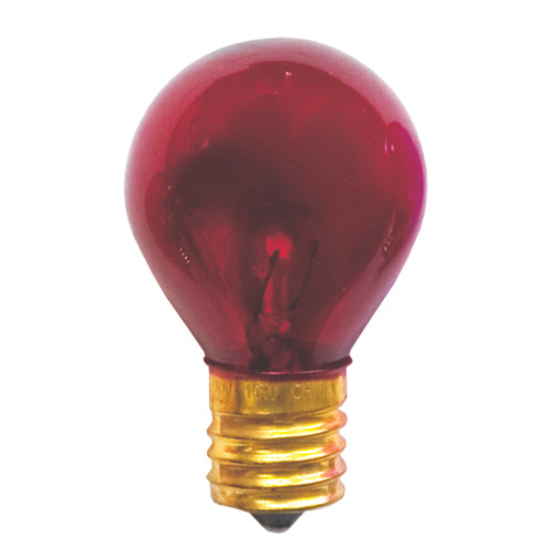 Bulbrite 10S11TR 10W Dimmable S11 Night Light Replacement Bulb, Intermediate Base, Transparent Red