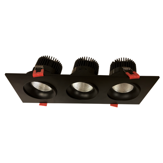 TRIPLE-HEAD GIMBAL 5CCT BLACK CANLESS SPOTLIGHT