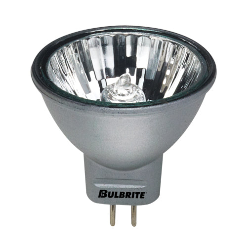 Bulbrite FTD/SLV 20 Watt Dimmable Halogen MR11 Bulb, Bi-Pin GU4 Base, Silver