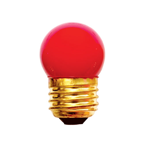 Bulbrite 7.5S11R 7.5W Dimmable S11 Night Light Replacement Bulb, Medium Base, Red