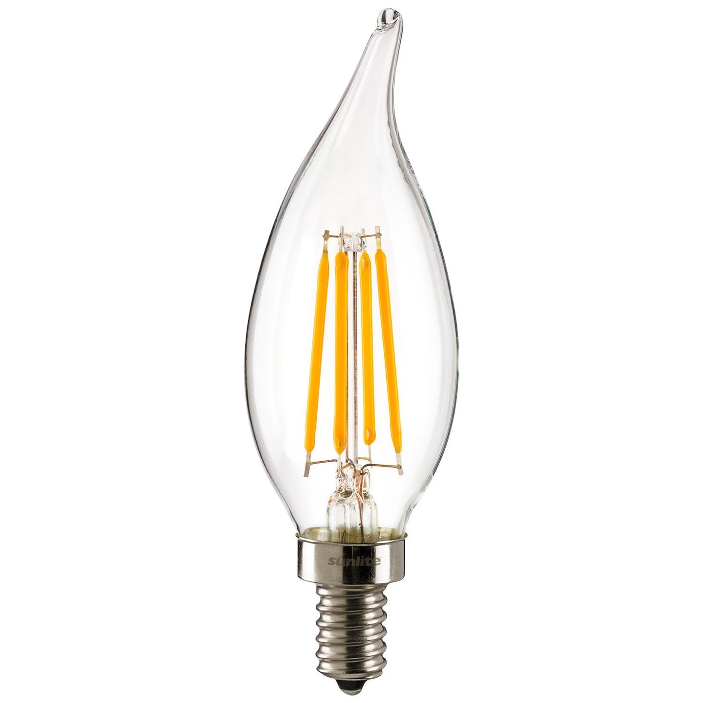 Sunlite LED Vintage Chandelier 4W (40W Equivalent) Light Bulb Candelabra (E12) Base, Warm White