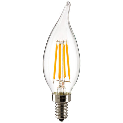 Sunlite LED Vintage Chandelier 4W (40W Equivalent) Light Bulb Candelabra (E12) Base, Warm White